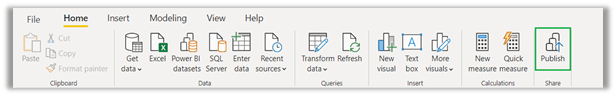 publishing power BI