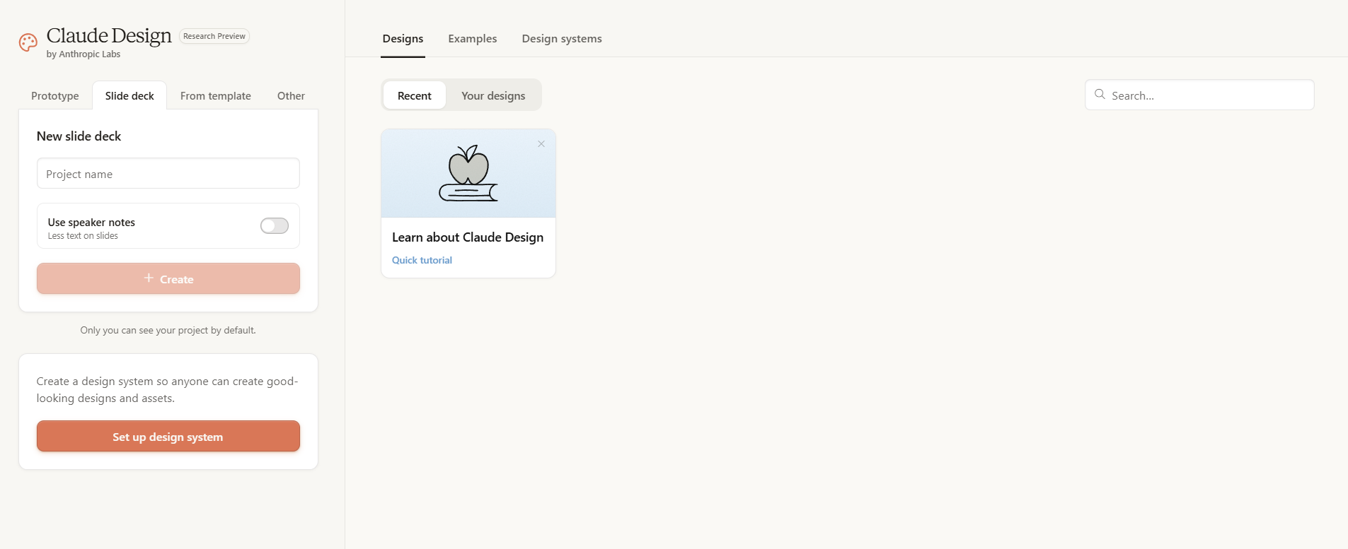 Claude Design Interface