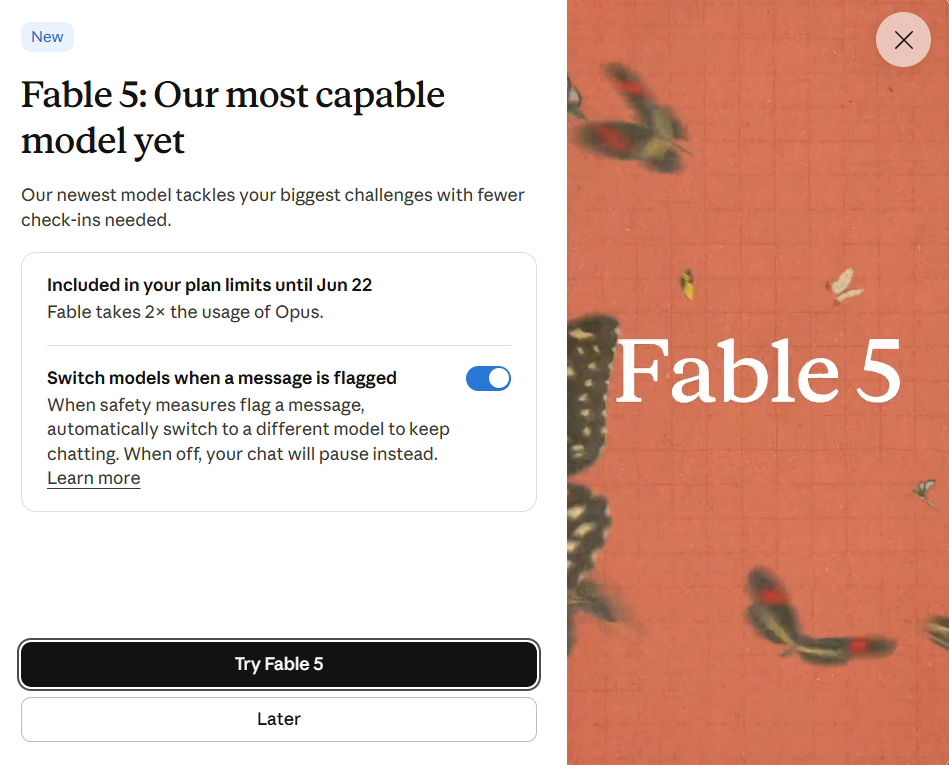 Claude Fable 5 released