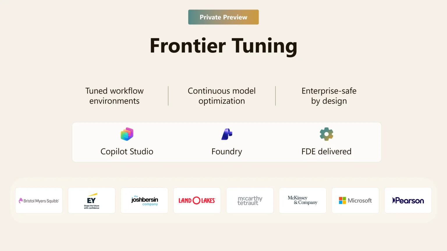 Frontier Tuning Microsoft