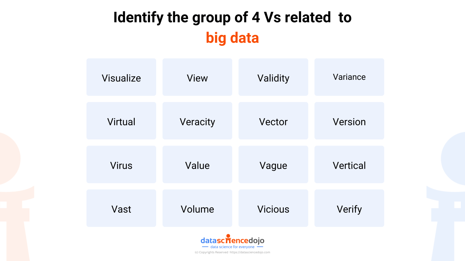 The 4 Vs Quiz - Data Science Quiz