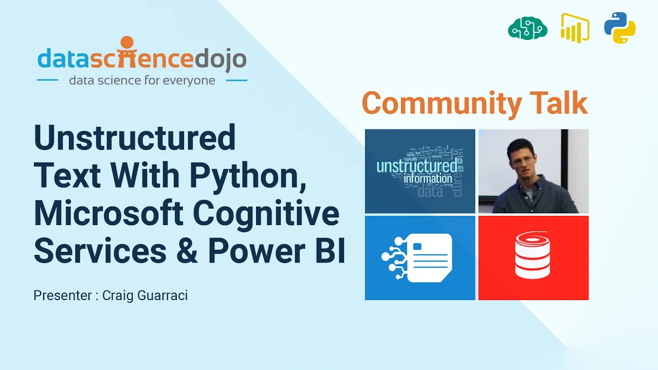 Unstructured text with Python, MS cognitive services & PowerBI